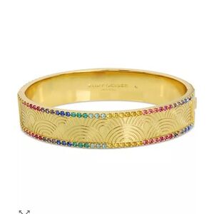 Kurt Geiger Signature Southbank Rainbow Pavé Gold Bangle Bracelet